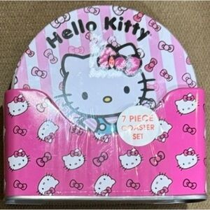 Hello Kitty Pink and White Coaster Set